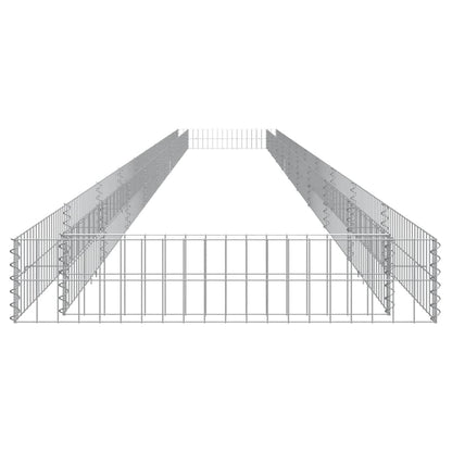 Gabion Raised Bed Galvanised Steel 1000x100x20 cm