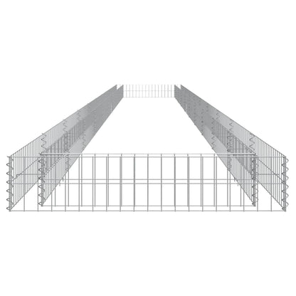 Gabion Raised Bed Galvanised Steel 1000x100x20 cm