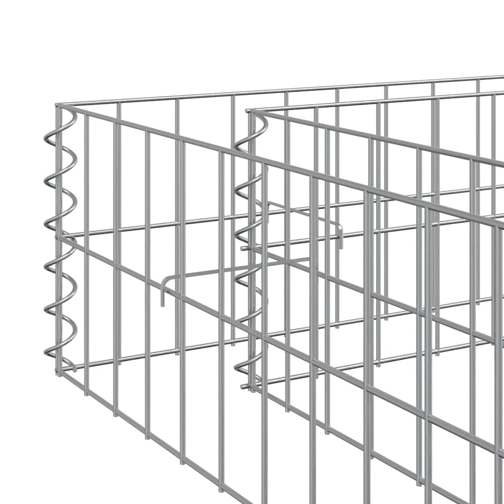 Gabion Raised Bed Galvanised Steel 1000x100x20 cm