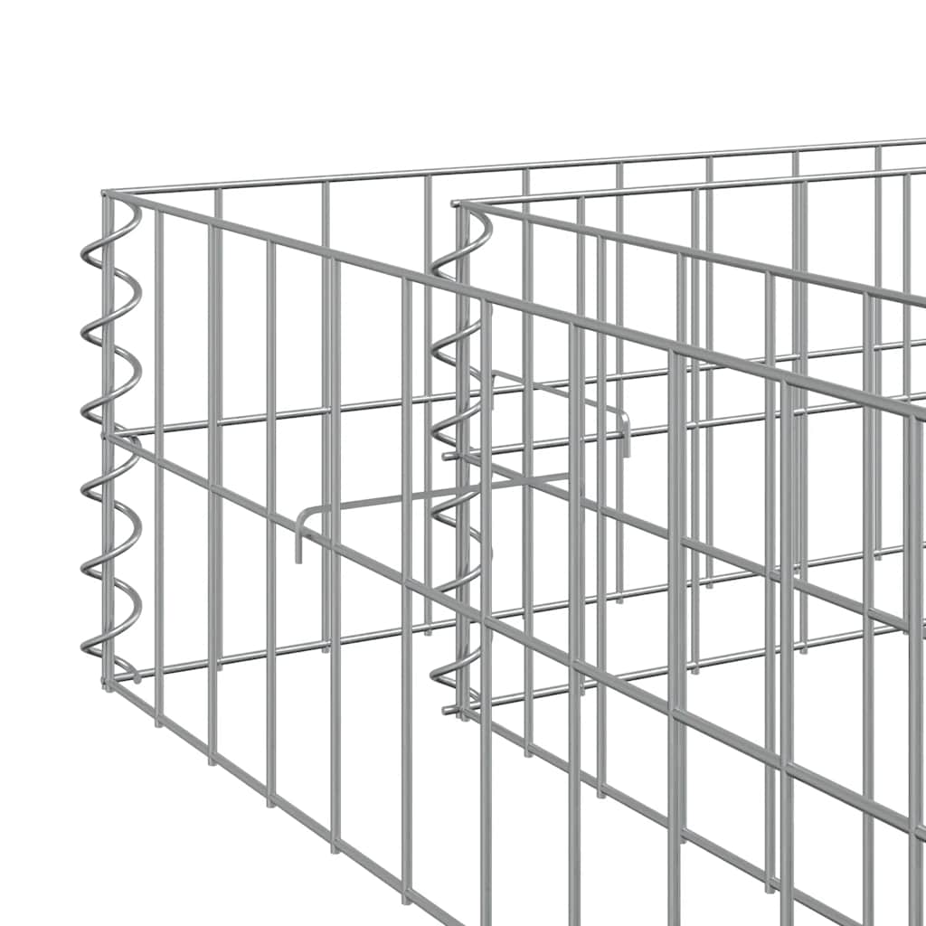 Gabion Raised Bed Galvanised Steel 1000x100x20 cm