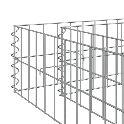 Gabion Raised Bed Galvanised Steel 1000x100x20 cm