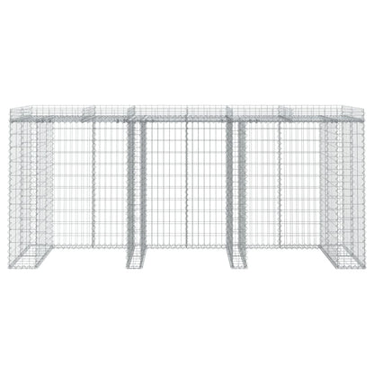 Gabion Wall for Garbage Bin 270x91x120 cm Galvanised Iron