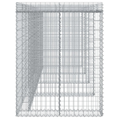 Gabion Wall for Garbage Bin 350x91x120 cm Galvanised Iron