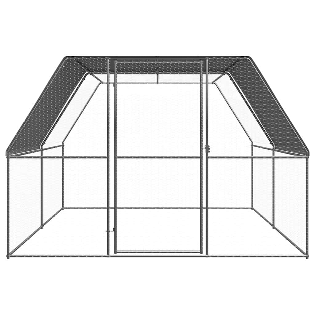 Outdoor Chicken Cage 3x4x2 m Galvanised Steel