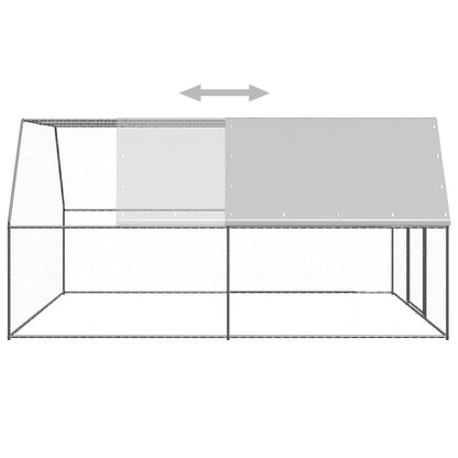 Outdoor Chicken Cage 3x4x2 m Galvanised Steel