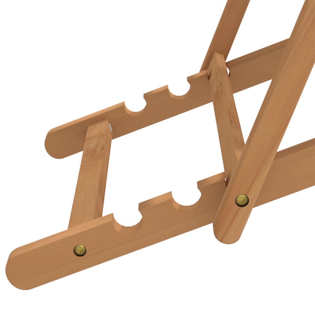 Beach Chair | Grey | Solid Teak Wood, Polyester | Standard | Foldable