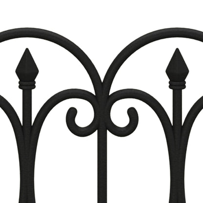 Lawn Edgings 17 pcs Black 10 m PP