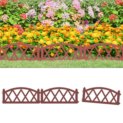 Lawn Edgings 17 pcs Red 10 m PP