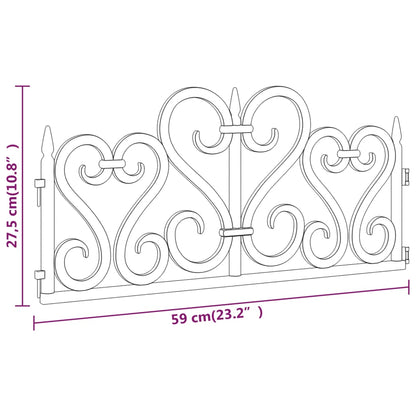 Lawn Edgings 17 pcs White 10 m PP