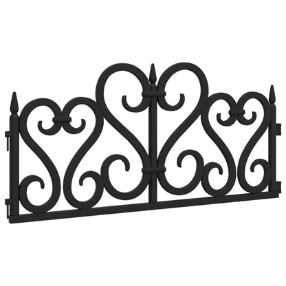 Lawn Edgings 17 pcs Black 10 m PP