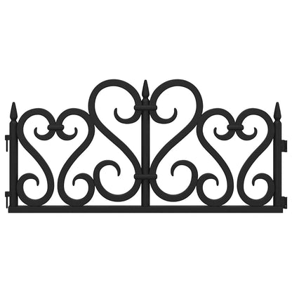Lawn Edgings 17 pcs Black 10 m PP