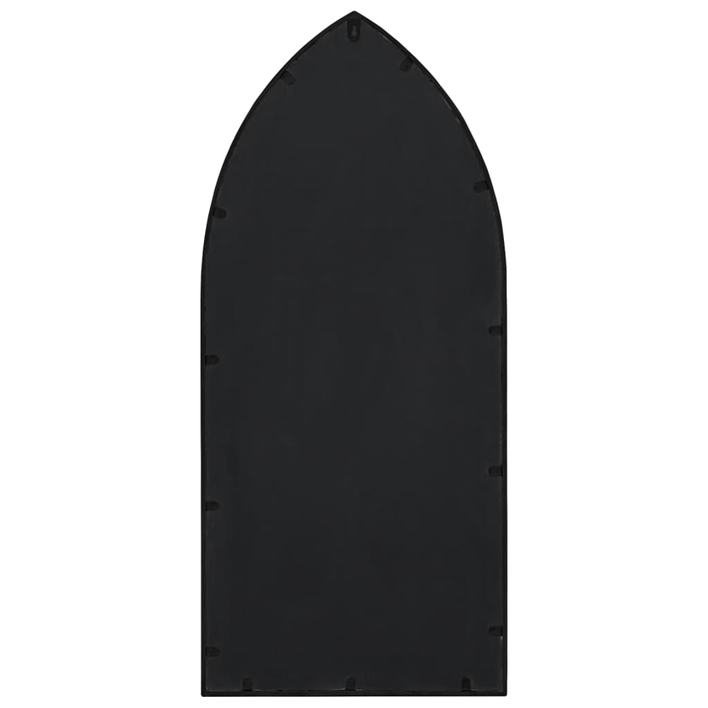 Garden Mirror | Black | Iron, Glass | 70x30 cm | Decorative Inlays