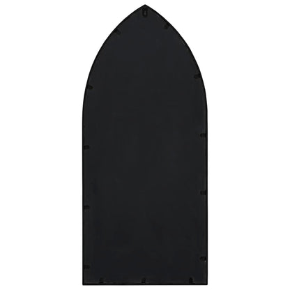 Garden Mirror | Black | Iron, Glass | 70x30 cm | Decorative Inlays