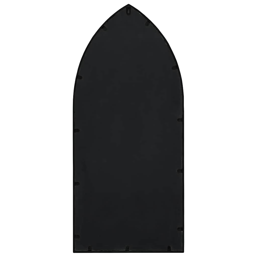 318344 vidaXL Garden Mirror Black 70x30 cm Iron for Outdoor Use