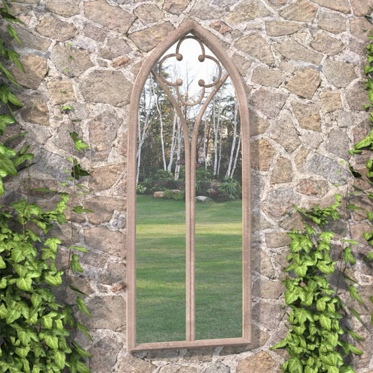 Garden Mirror Sand 100x45 cm Iron for Outdoor Use