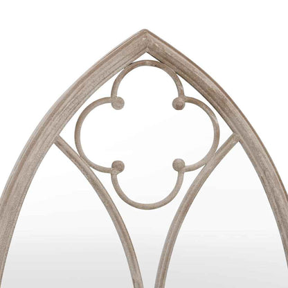 318351 vidaXL Garden Mirror Sand 70x30 cm Iron for Outdoor Use