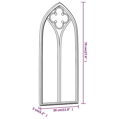 318351 vidaXL Garden Mirror Sand 70x30 cm Iron for Outdoor Use