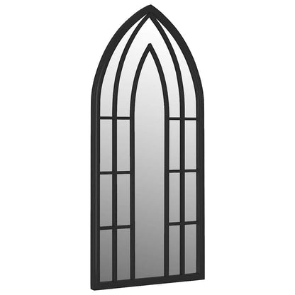 318354 vidaXL Garden Mirror Black 100x45 cm Iron for Outdoor Use