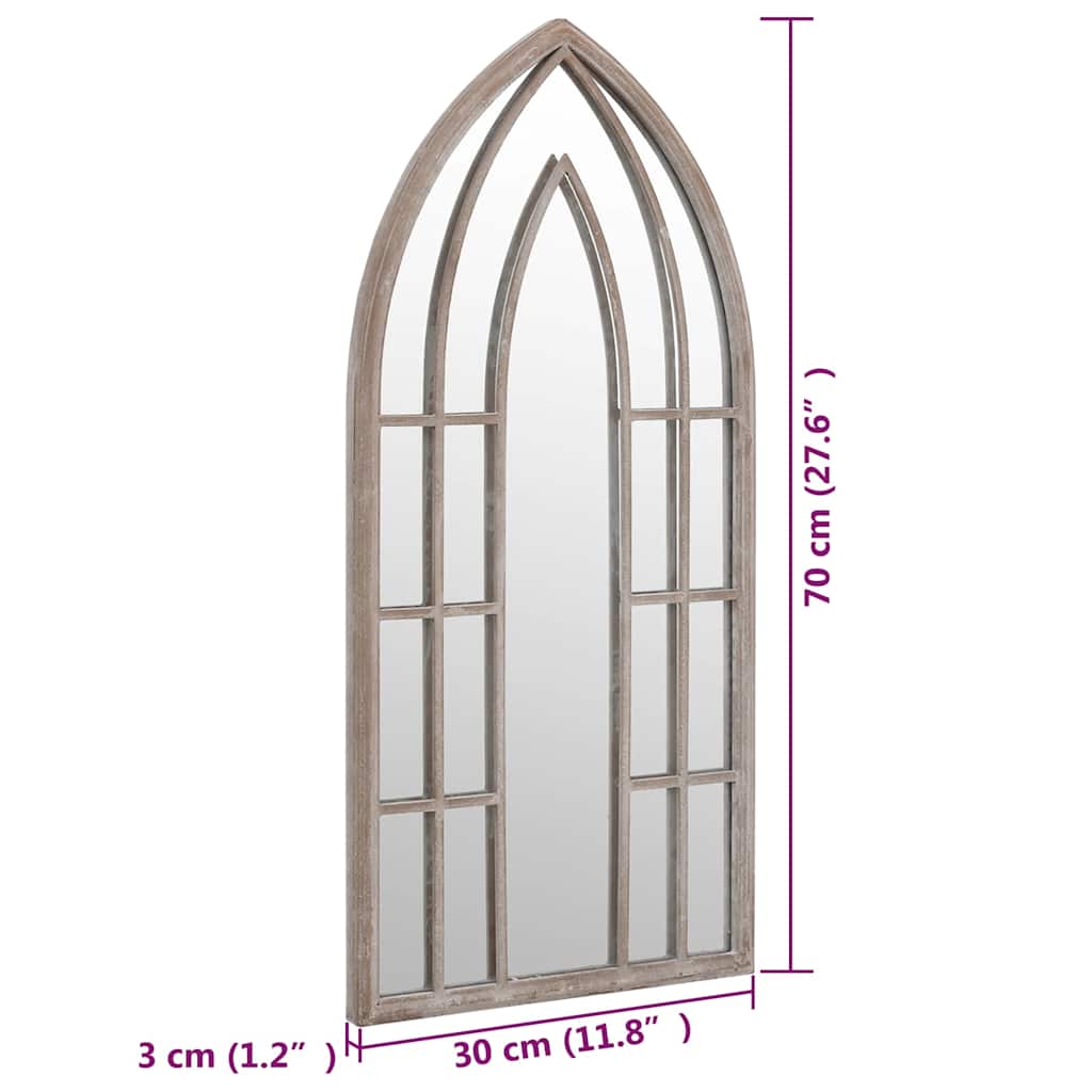 318355 vidaXL Garden Mirror Sand 70x30 cm Iron for Outdoor Use