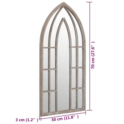 318355 vidaXL Garden Mirror Sand 70x30 cm Iron for Outdoor Use