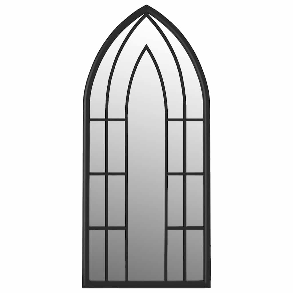 318356 vidaXL Garden Mirror Black 70x30 cm Iron for Outdoor Use