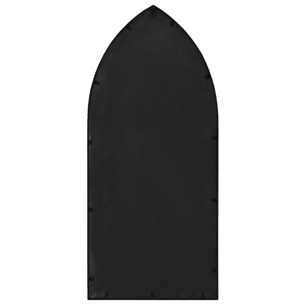 Garden Mirror | Black | Iron, Glass | 70x30 cm | Decorative Inlays