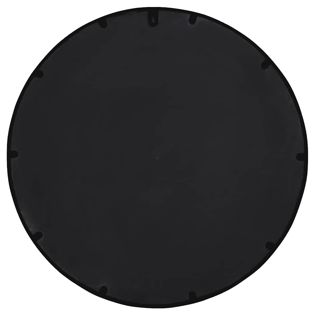 Garden Mirror Black 40x4 cm Iron Round for Outdoor Use