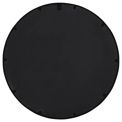 Garden Mirror Black 40x4 cm Iron Round for Outdoor Use