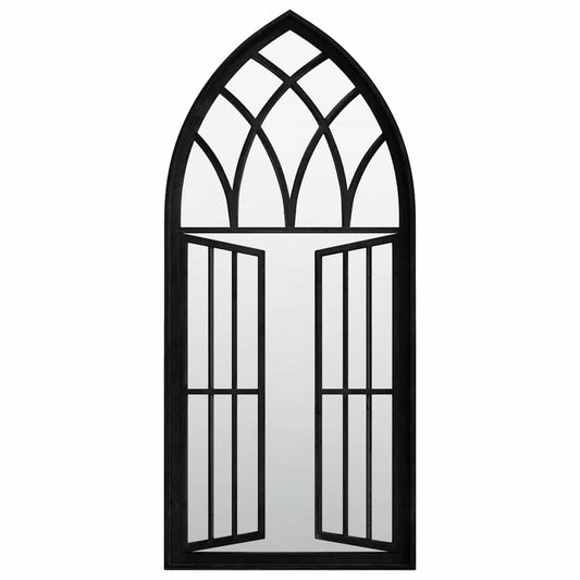 318362 vidaXL Garden Mirror Black 100x45 cm Iron for Outdoor Use