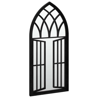 318362 vidaXL Garden Mirror Black 100x45 cm Iron for Outdoor Use