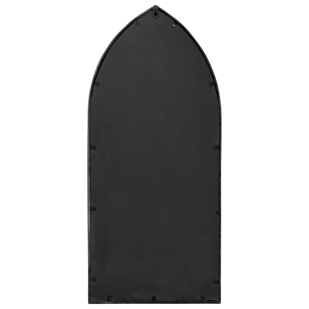 Garden Mirror | Black | Iron, Glass | 100x45 cm | Decorative Inlays