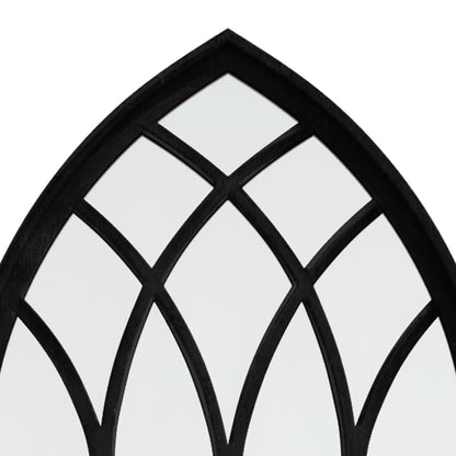 Garden Mirror | Black | Iron, Glass | 100x45 cm | Decorative Inlays