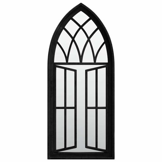 318364 vidaXL Garden Mirror Black 70x30 cm Iron for Outdoor Use