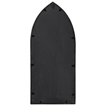 Garden Mirror | Black | Iron, Glass | 70x30 cm | Decorative Inlays