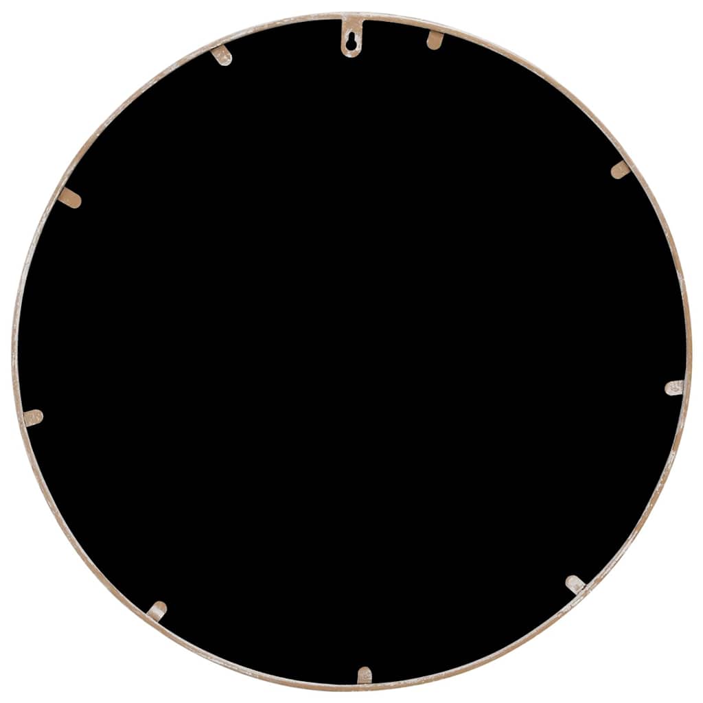 318369 vidaXL Garden Mirror Sand 40x2,5 cm Iron Round for Outdoor Use