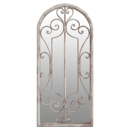 318373 vidaXL Garden Mirror Sand 100x45 cm Iron for Outdoor Use
