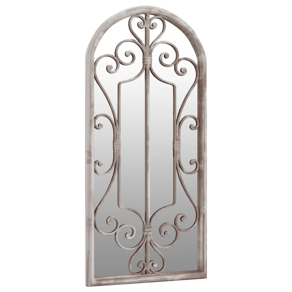 318373 vidaXL Garden Mirror Sand 100x45 cm Iron for Outdoor Use