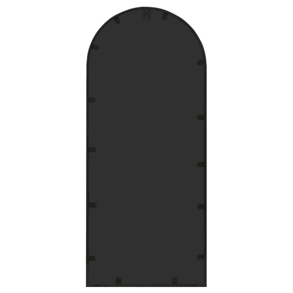 Garden Mirror Black 100x45 cm Iron for Outdoor Use