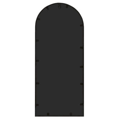 Garden Mirror Black 100x45 cm Iron for Outdoor Use