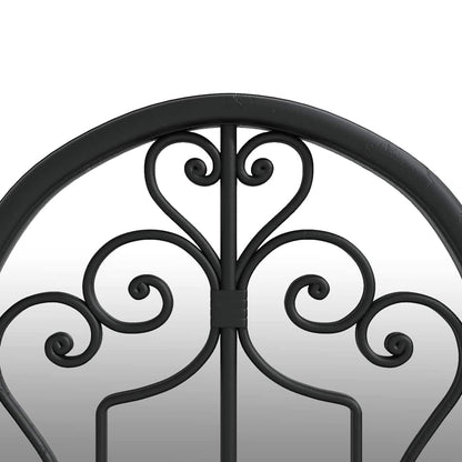 318374 vidaXL Garden Mirror Black 100x45 cm Iron for Outdoor Use