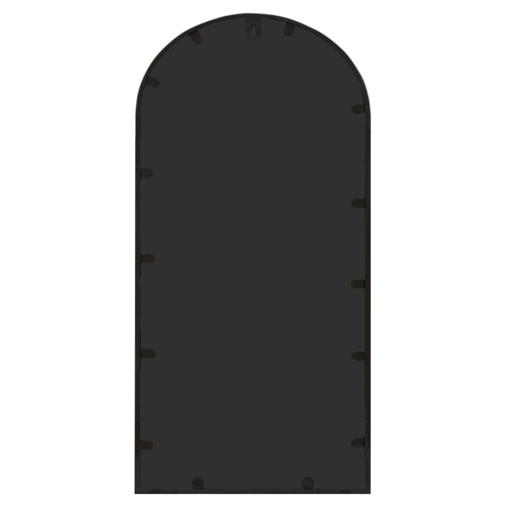 Garden Mirror | Black | Iron, Glass | 70x30 cm | Decorative Inlays