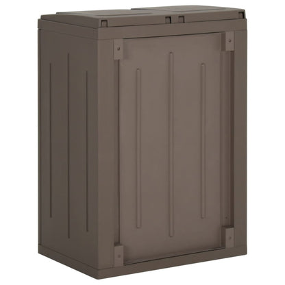 Trash Bin with 2 Doors Brown 65x45x88 cm PP