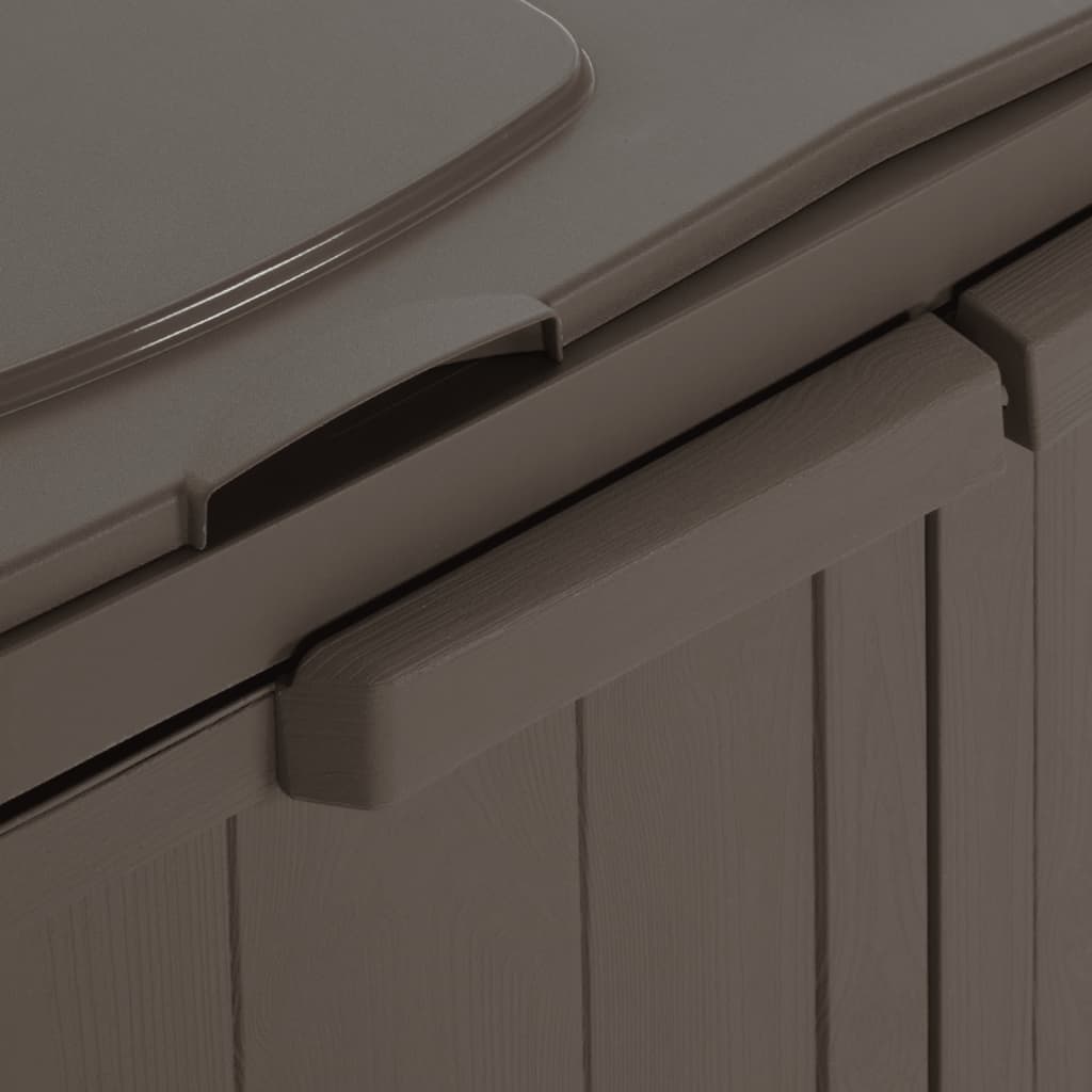 Trash Bin with 2 Doors Brown 65x45x88 cm PP