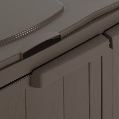 Trash Bin with 2 Doors Brown 65x45x88 cm PP