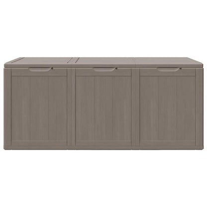 Garden Storage Box 270L Brown PP Wood Look