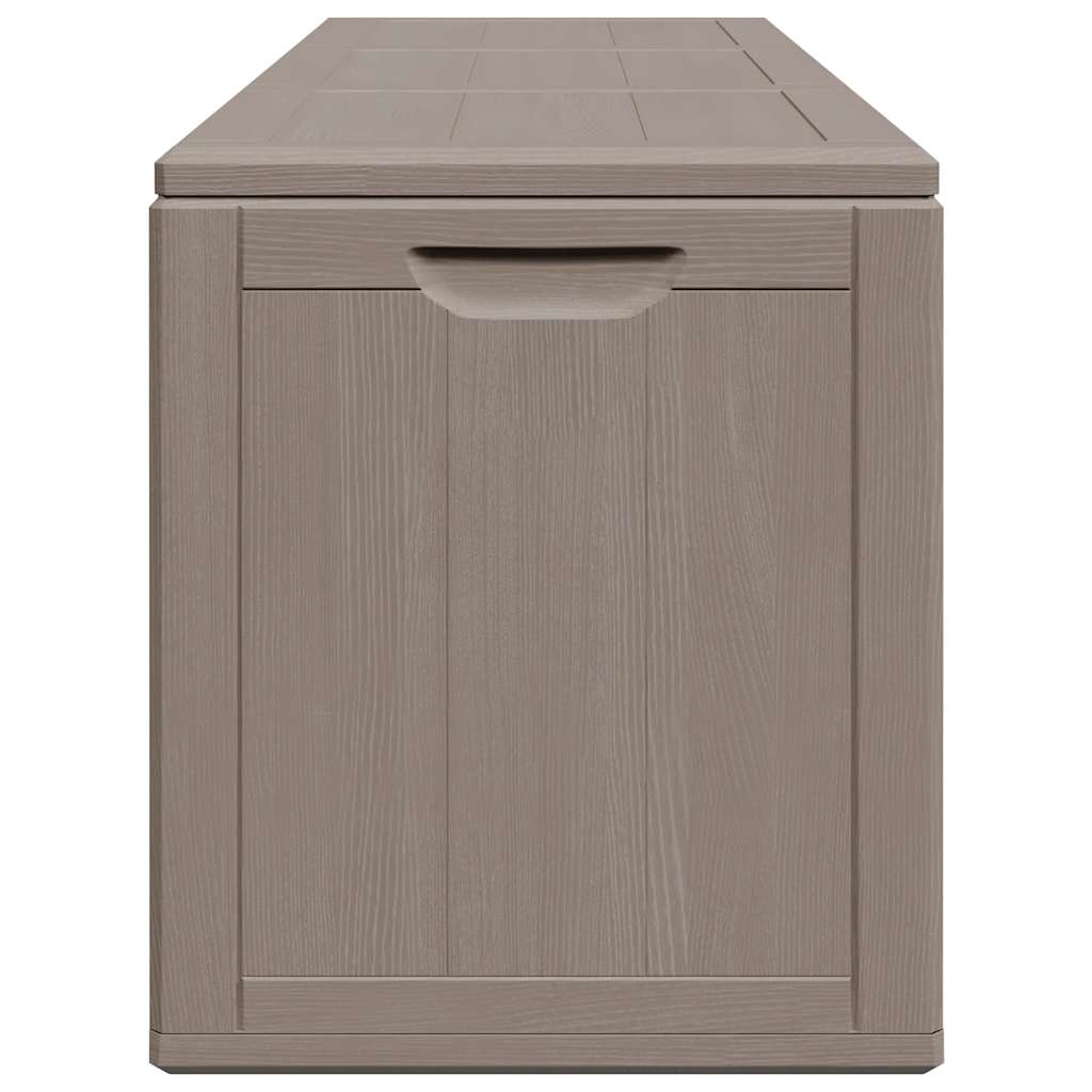 Garden Storage Box 270L Brown PP Wood Look