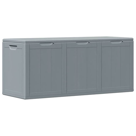151235 vidaXL Garden Storage Box 270L Grey PP Wood Look