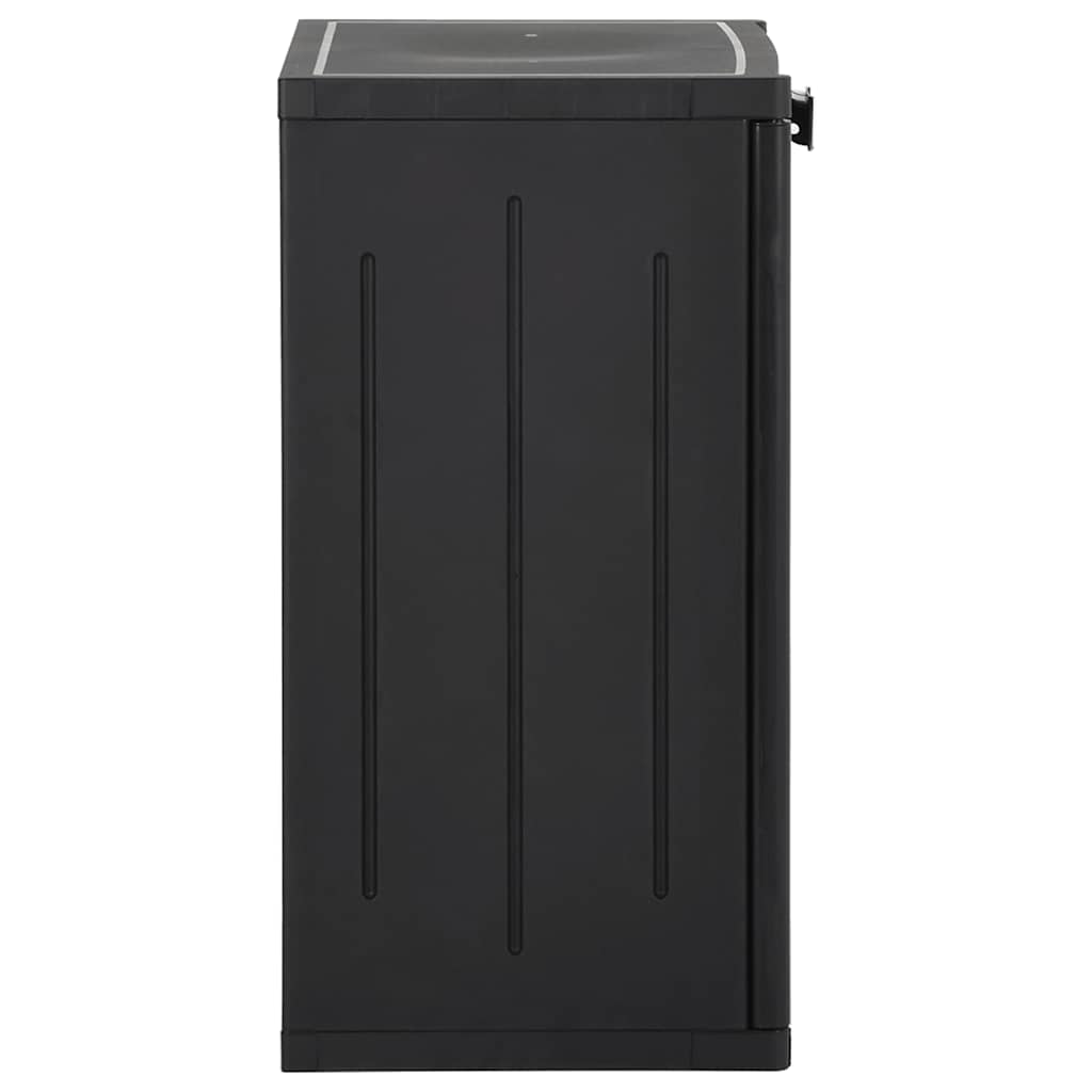 Garden Storage Cabinet Black 65x45x88 cm PP Rattan