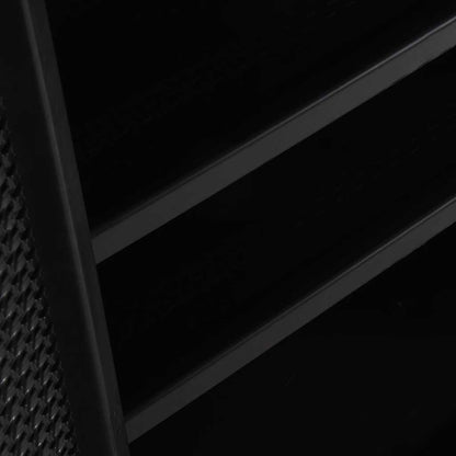 Garden Storage Cabinet Black 65x45x88 cm PP Rattan