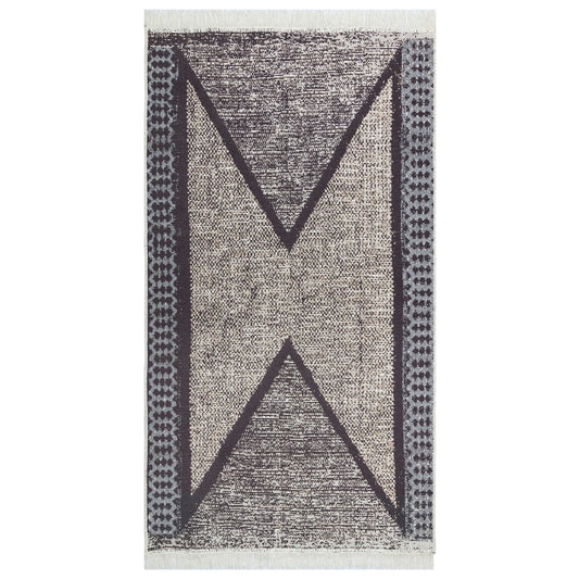 Rug Black and Grey 120x180 cm Cotton